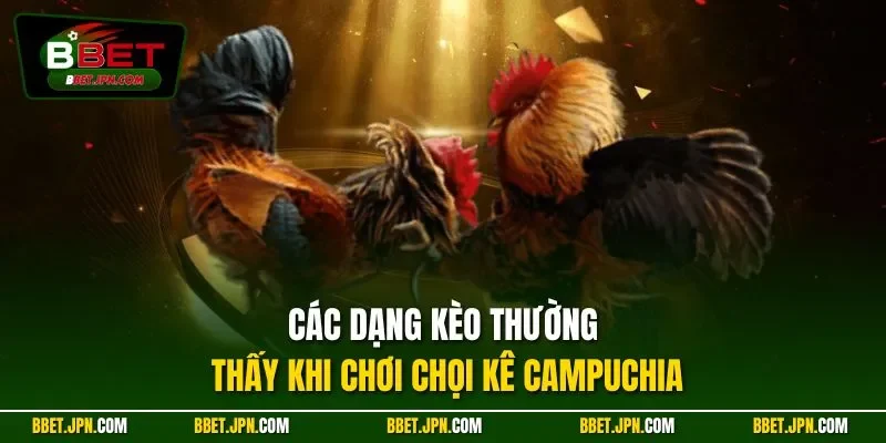 Các dạng kèo thường thấy khi chơi chọi kê Campuchia